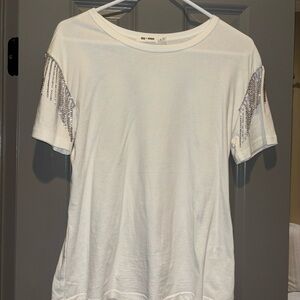 Daydreamer Ivory Tee with Metallic Details